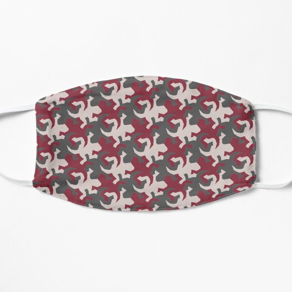 Escher Red Lizzards Flat Mask