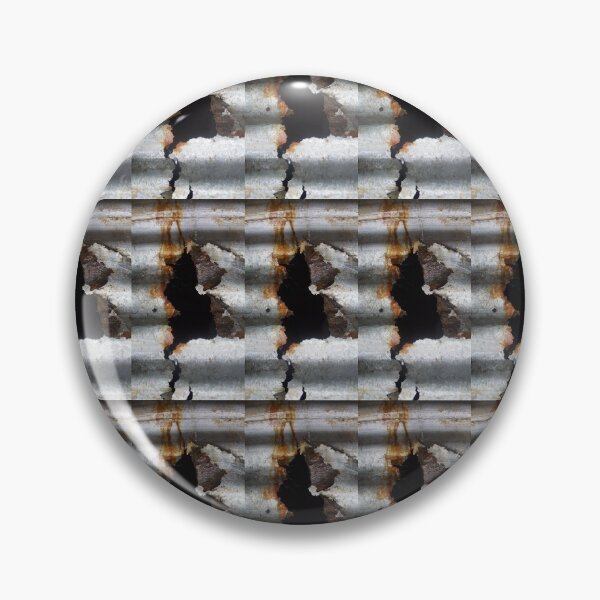 Item preview, Rusted Corrugated Iron Tear - Abstract Hole in Weathered Metal - Magpie Springs Photography designed and sold by MagpieSprings.