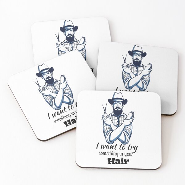 Item preview, I want to try something in your hair : best gift for barber men funny idea barbershop designed and sold by Chamssou.