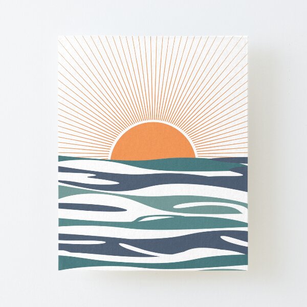 Sunrise by the sea Canvas Mounted Print