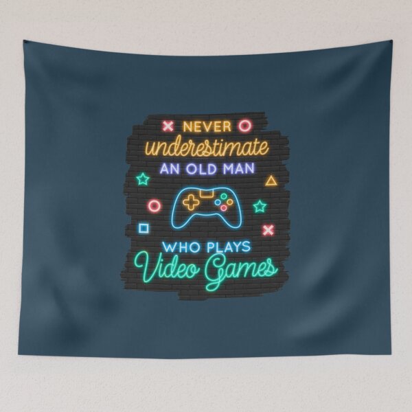 Item preview, Never Underestimate An Old Man Who Plays Video Games designed and sold by AscendMerch.