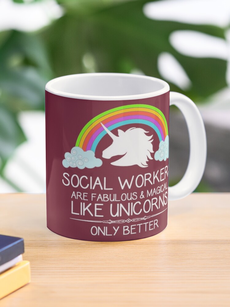Simetría lucha Canal Taza de café «Regalos para trabajadores sociales: los trabajadores sociales  son como unicornios, solo mejores ideas divertidas de regalos para los  profesionales de trabajo social» de merkraht | Redbubble