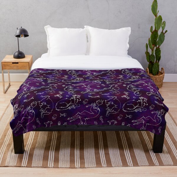 Noodle Doodle Nebula Throw Blanket