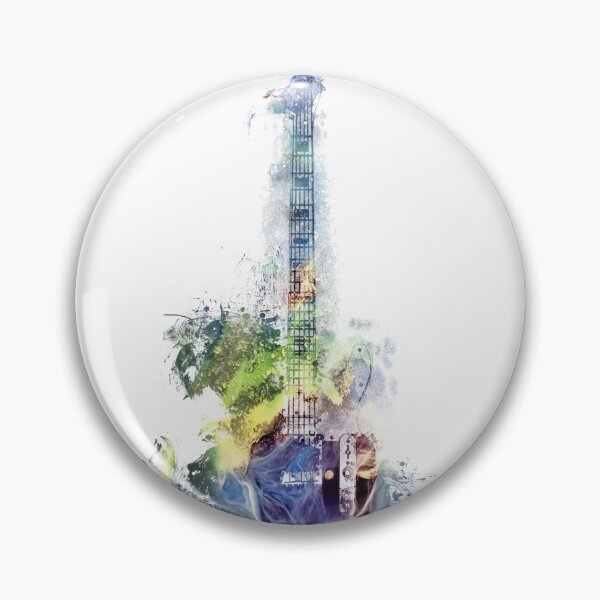 Item preview, Electric guitar watercolor blue yellow designed and sold by JBJart.