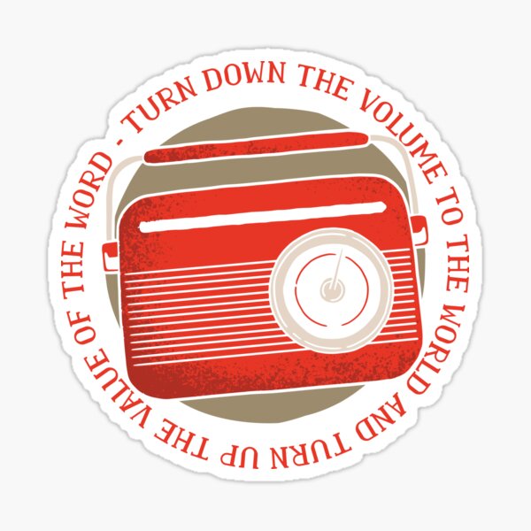 VINTAGE RADIO QUOTE Sticker