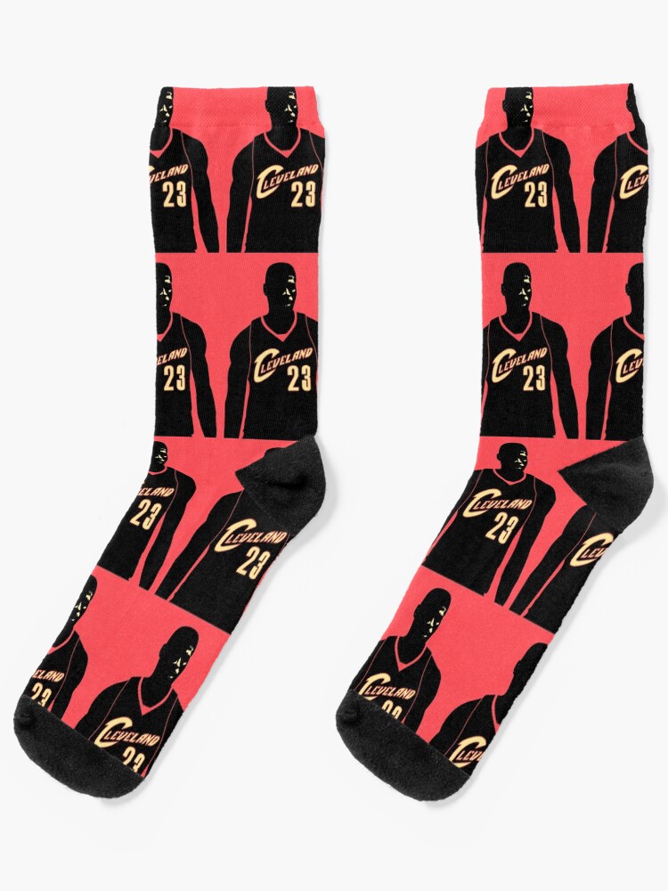 red lebron socks