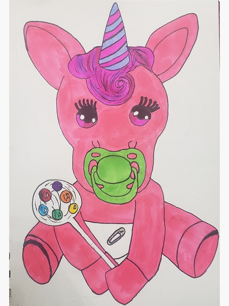 "Baby Unicorn" Canvas Print by beautynthearts | Redbubble