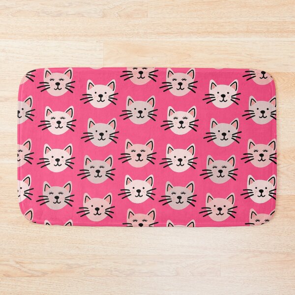 Item preview, Cute cat pattern in pink designed and sold by bigmoments.