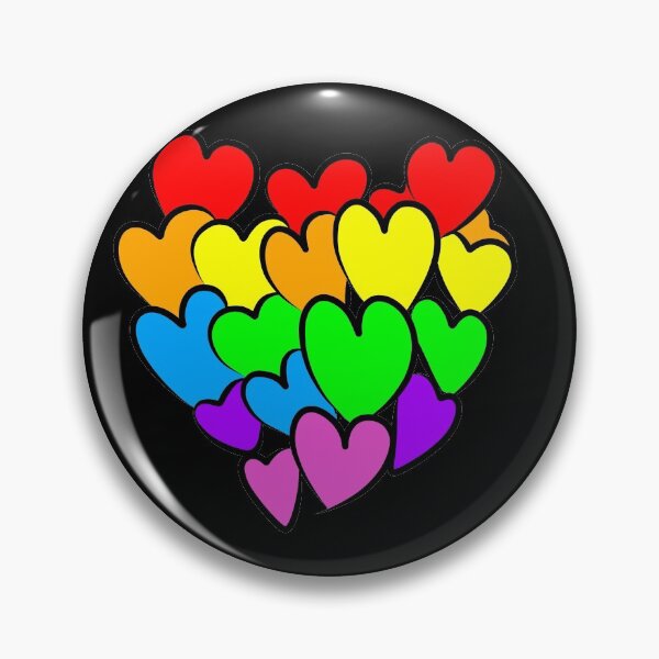 Item preview, Rainbow hearts designed and sold by Melanie Jeyakkumar.