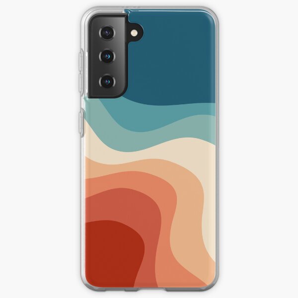Retro style waves Samsung Galaxy Soft Case