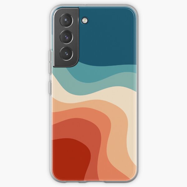 Retro style waves Samsung Galaxy Soft Case