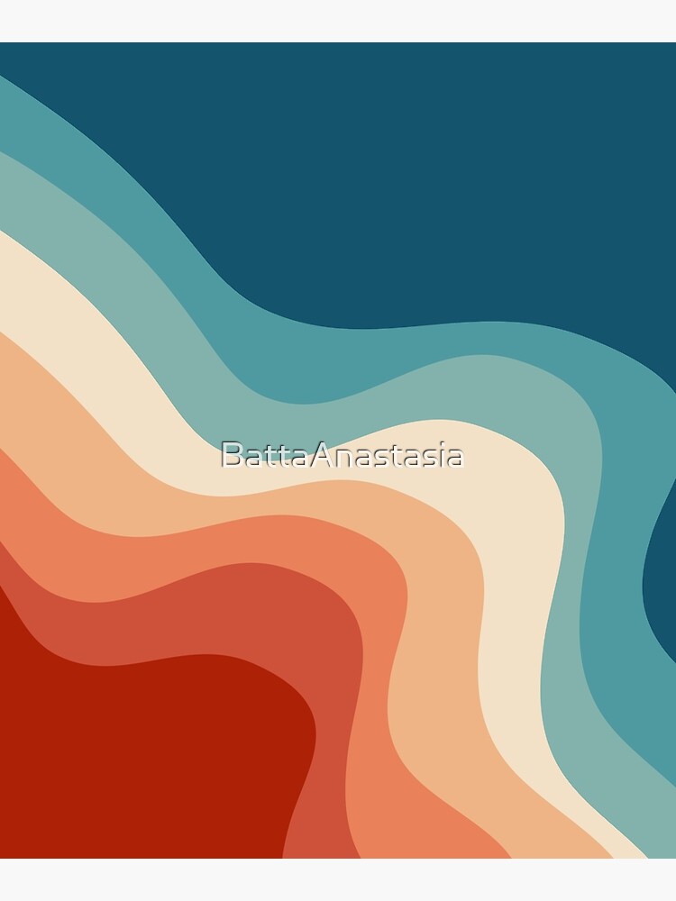 Retro style waves by BattaAnastasia
