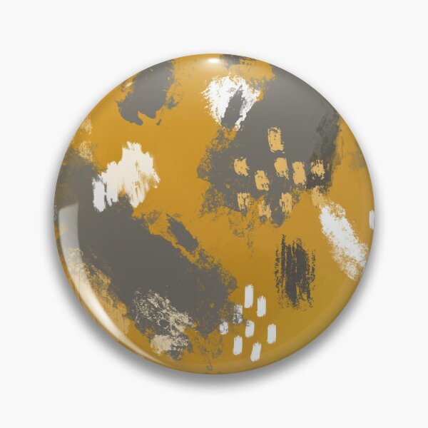 Item preview, Painterly Brush Strokes in Mustard + Grey designed and sold by latheandquill.