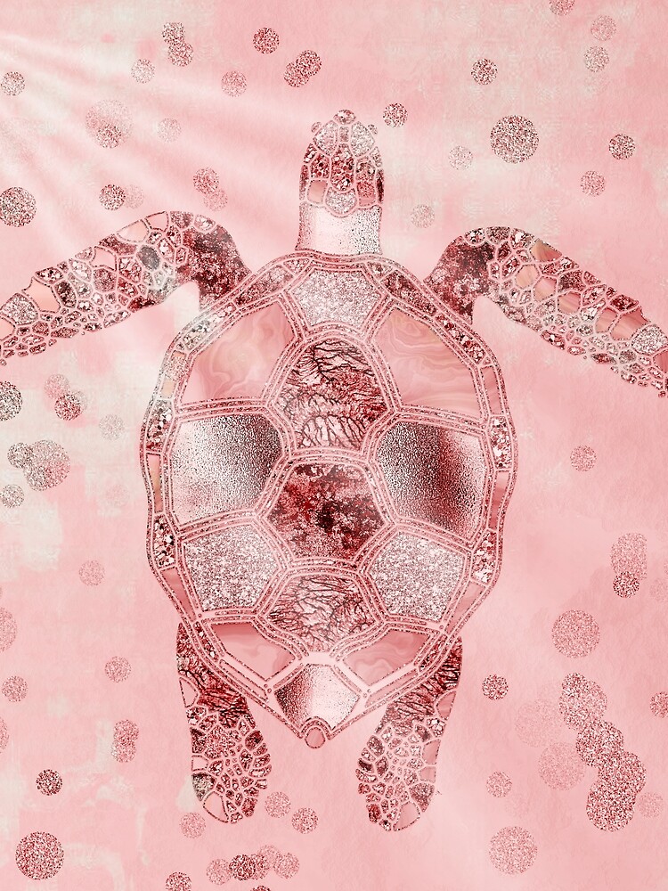 Glamour Turtle Rose Gold by artsandsoul