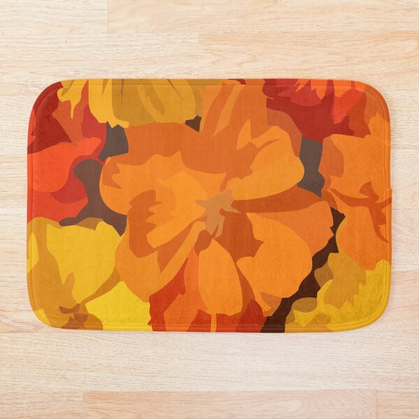 Cosmos Flower Bath Mat