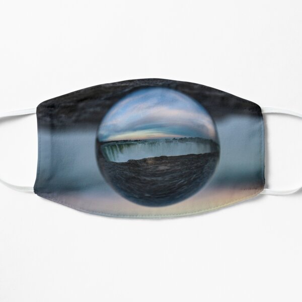 niagara falls in a ball Flat Mask