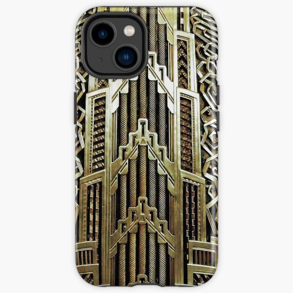 Metallic art nouveau design, vintage,elegant,chic,art nouveau, belle epoque,beautiful,gold,metallic,modern iPhone Tough Case