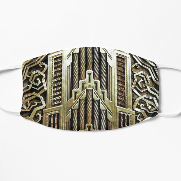 Design art nouveau métallique, vintage, élégant, chic, art nouveau, belle epoque, beau, or, métallique, moderne Masque taille M/L