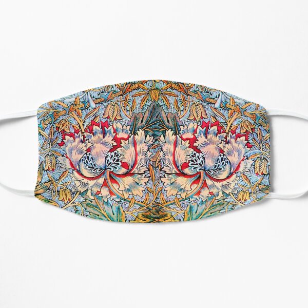 HONEYSUCKLES ROSE ET FLEURS D'ANÉMONE, JAUNE BLEU FLORAL Masque taille M/L
