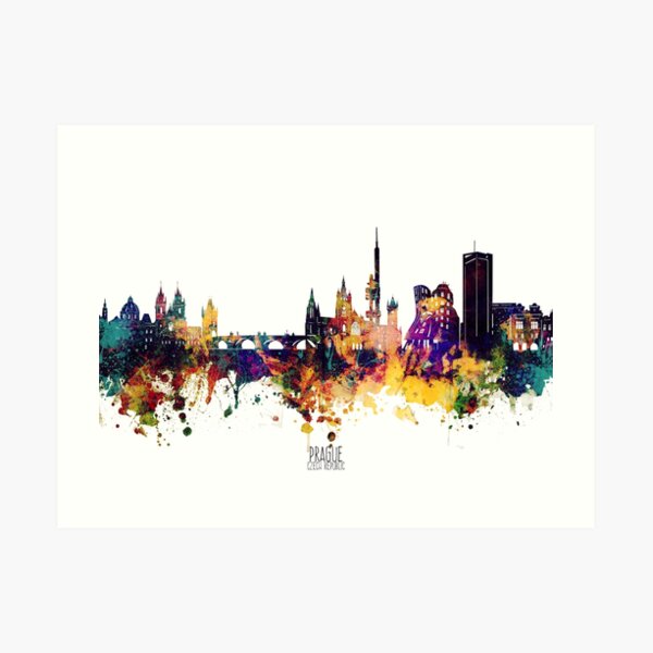 prague skyline Art Print