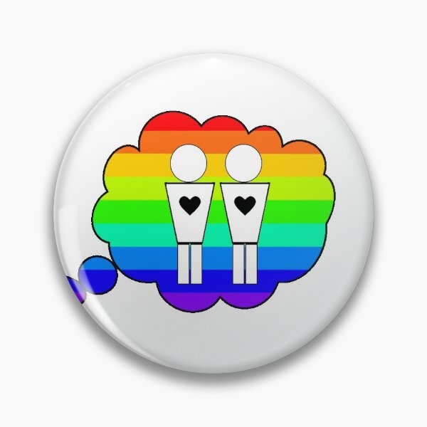 Item preview, Boy couple men white heart transparent rainbow CSD true love designed and sold by Zwuck.