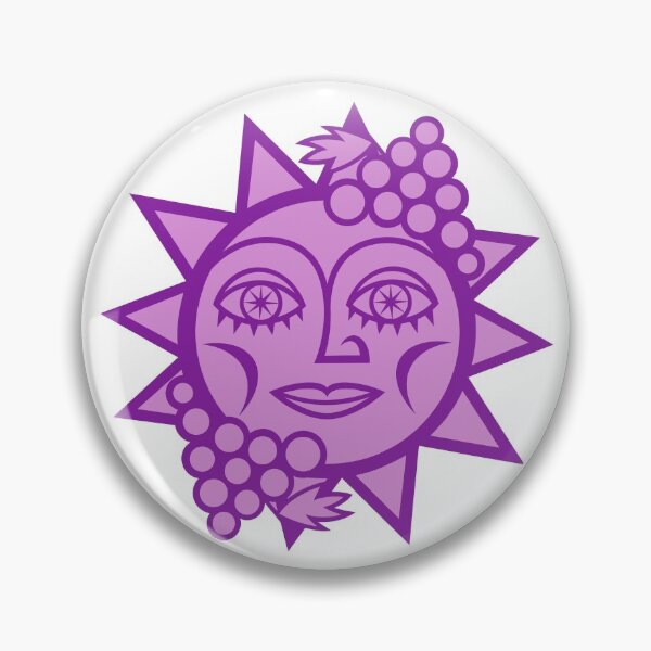 Item preview, Original Sun with Farm Harvest Vineyard Grapes Design for Wine Lovers (full purple and pink) designed and sold by wariana.