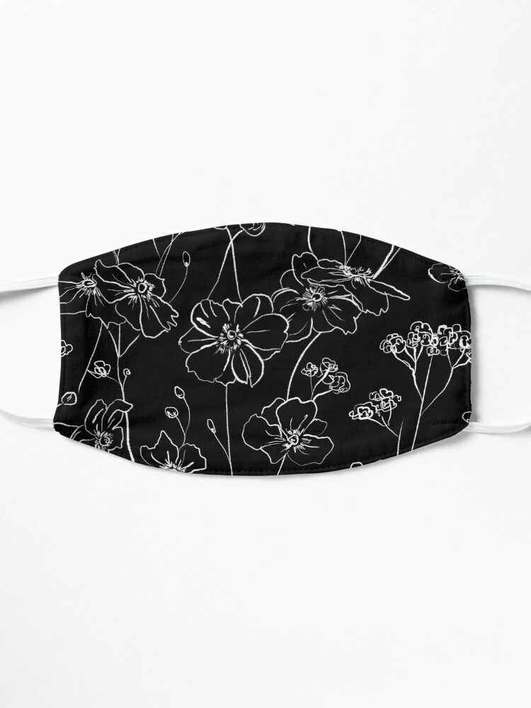 Alternate view of Black wild roses Mask