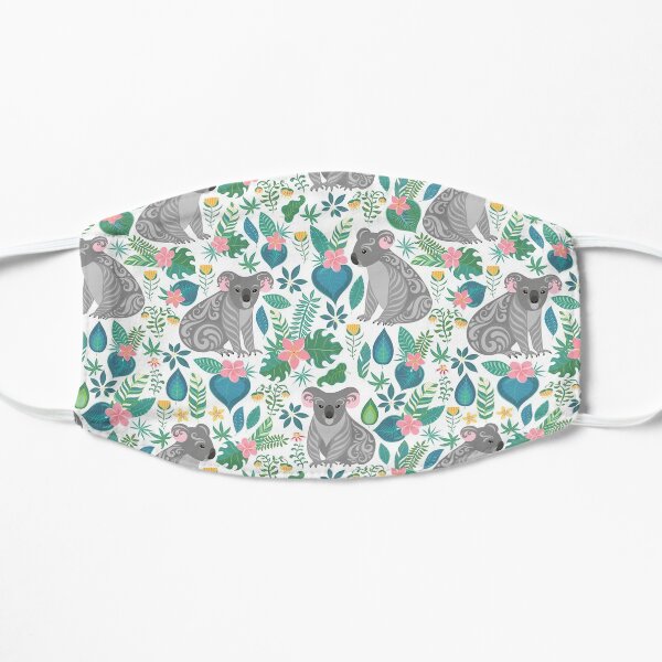 Floral Koala Flat Mask