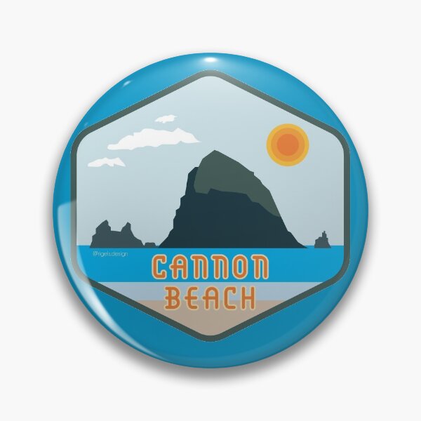 Cannon Beach Haystack Rock Badge Pin