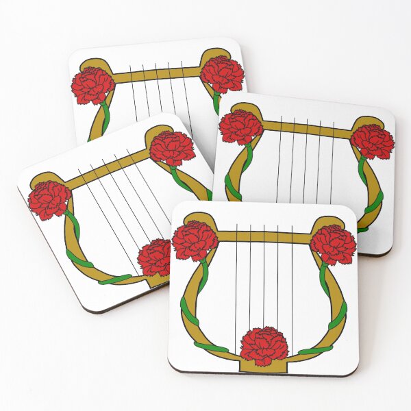 Item preview, Lyre with red carnations  designed and sold by fireyramekin1.