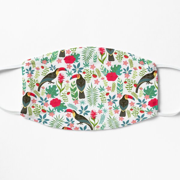 Floral Toucan Flat Mask