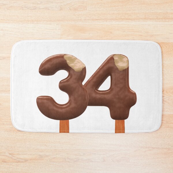 Item preview, 34 Ice Cream Thirty Four Number 3d Chocolate designed and sold by HelloFromAja.