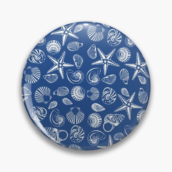 Aperçu de l'œuvre Motif coquillage bleu marine créée et vendue par Simplulina.