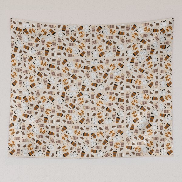 Item preview, Coffee Makes Life Better Retro Pattern designed and sold by Simplulina.