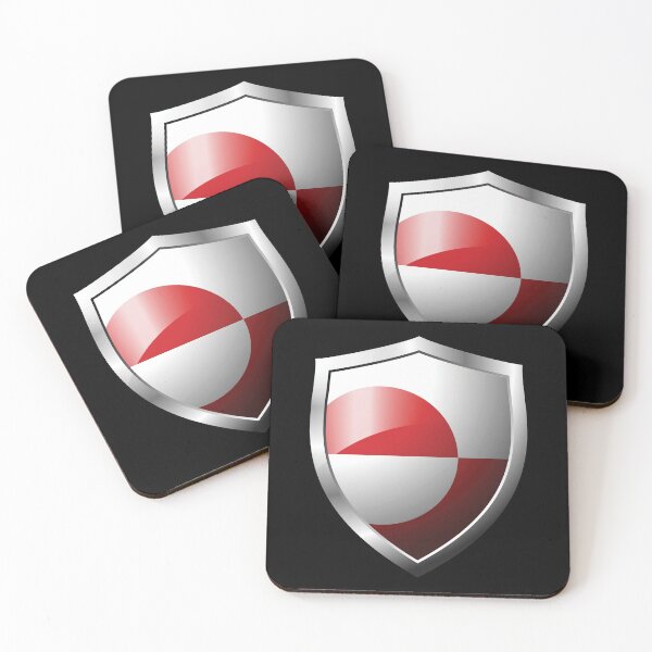 Item preview, Strong Greenland Flag Shield Country designed and sold by HelloFromAja.