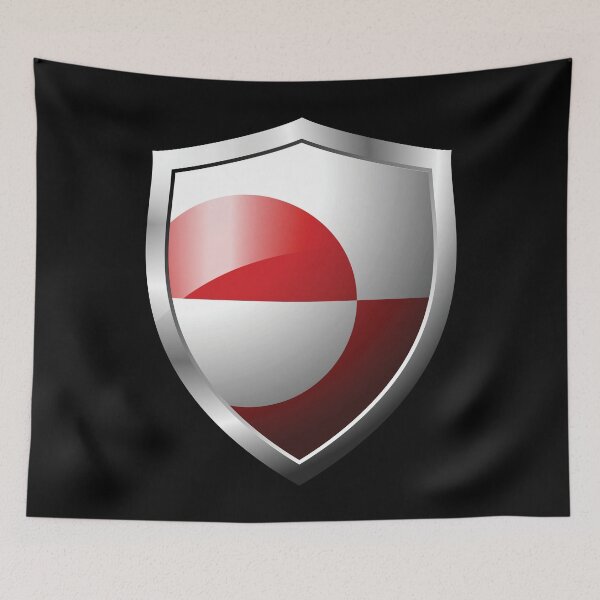 Item preview, Strong Greenland Flag Shield Country designed and sold by HelloFromAja.