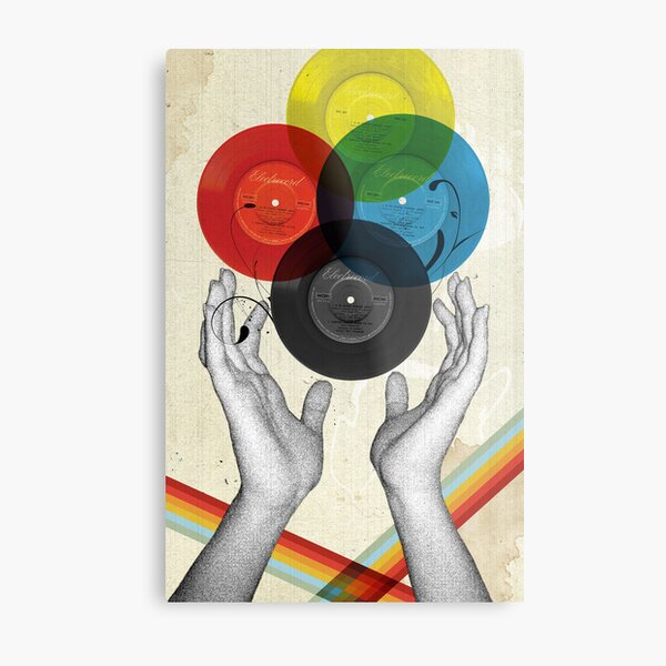 CMYK - the creation of retro Metal Print