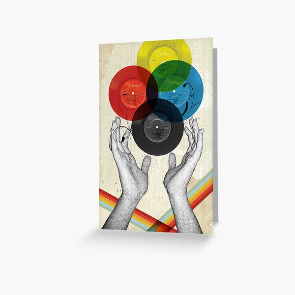 CMYK - the creation of retro Greeting Card