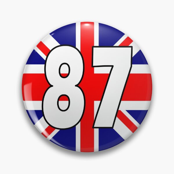 Item preview, UK flag with number 87 - eighty seven designed and sold by AllShirts21.