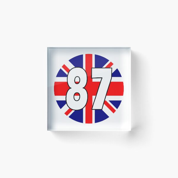 Item preview, UK flag with number 87 - eighty seven designed and sold by AllShirts21.