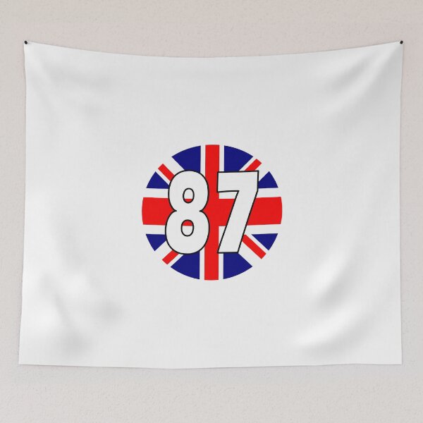 Item preview, UK flag with number 87 - eighty seven designed and sold by AllShirts21.