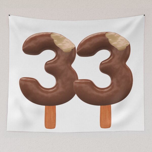 Item preview, 33 Ice Cream Thirty Three Number 3d Chocolate designed and sold by HelloFromAja.