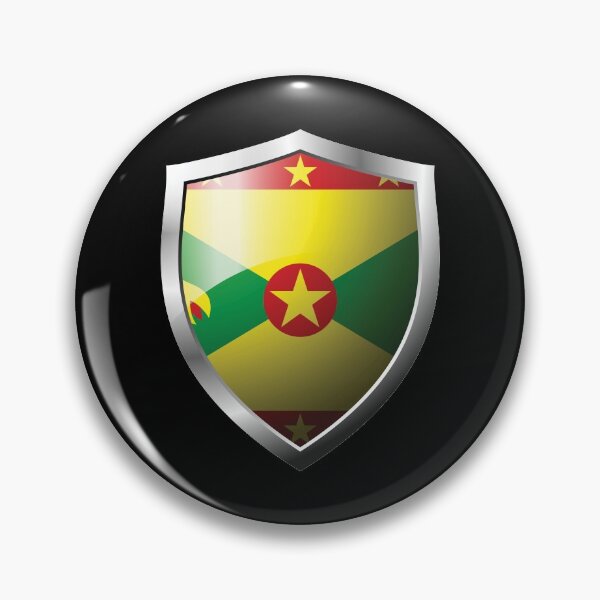 Item preview, Strong Grenada Flag Shield Country designed and sold by HelloFromAja.