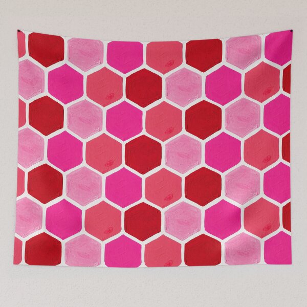 Item preview, Hexagon Honeycomb Pattern – Valentine Palette designed and sold by Cat Coquillette.