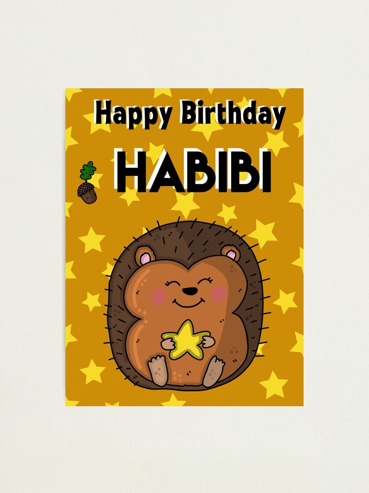 Impression Photo Joyeux Anniversaire Habibi Par Katqat Redbubble