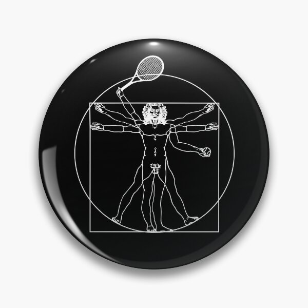 Item preview, Jugador de tenis de Vitruvio - diseño único (dibujo en blanco) designed and sold by FK-UK.