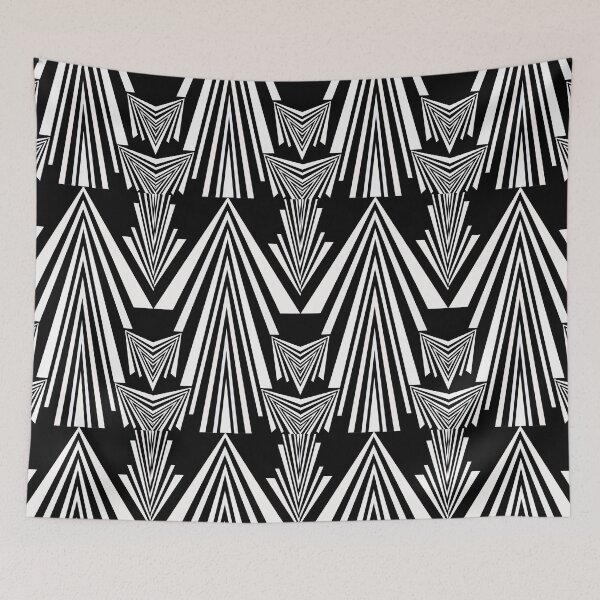 Item preview, Black White Pyramid, Stripes  designed and sold by Flower Magic .