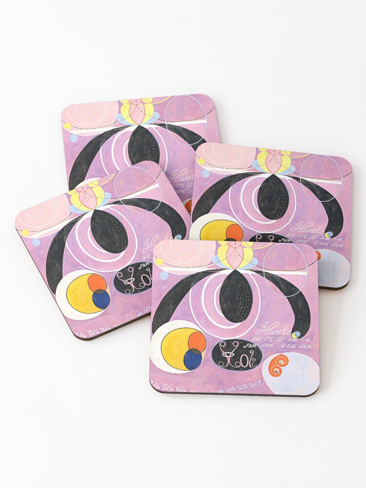 Thumbnail 1 of 5, Coasters (Set of 4), Hilma af Klint "The Ten Largest, No. 06, Adulthood, Group IV" designed and sold by ALD1.