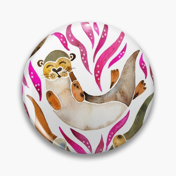 Item preview, Otters – Pink Accents designed and sold by Cat Coquillette.