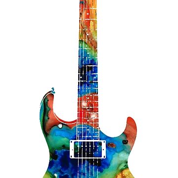 Colorful Electric Guitar 2 - Abstract Art By Sharon Cummings